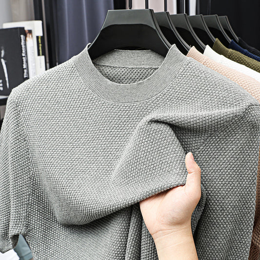 Last Day 50% OFF🔥Men's summer cotton pineapple pattern knitted short sleeves