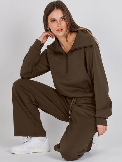 2024 Fall Trendy Outfits Oversized Two Piece Sweatsuit