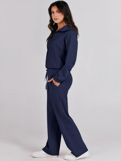 2024 Fall Trendy Outfits Oversized Two Piece Sweatsuit