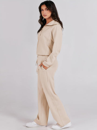 2024 Fall Trendy Outfits Oversized Two Piece Sweatsuit