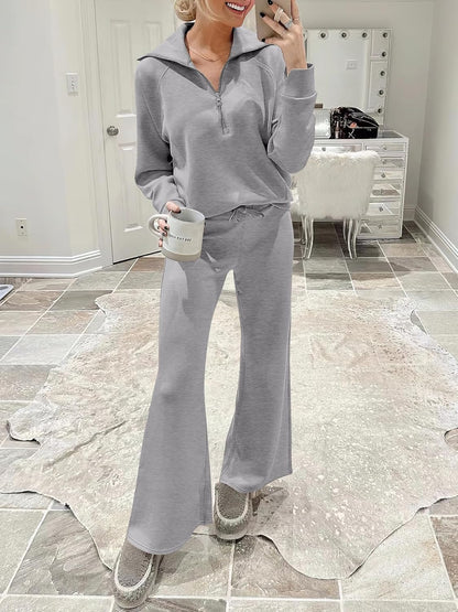 2024 Fall Trendy Outfits Oversized Two Piece Sweatsuit