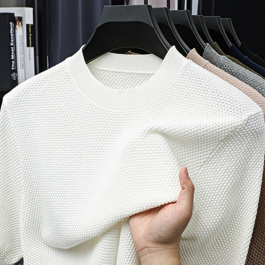 Last Day 50% OFF🔥Men's summer cotton pineapple pattern knitted short sleeves