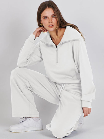 2024 Fall Trendy Outfits Oversized Two Piece Sweatsuit