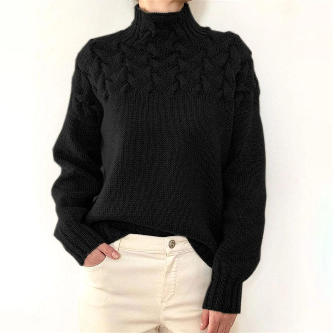 AUTUMN FLASH SALE🔥Women's Jumper Turtleneck Cable Knit Braided Fall Winter Pullover Sweater